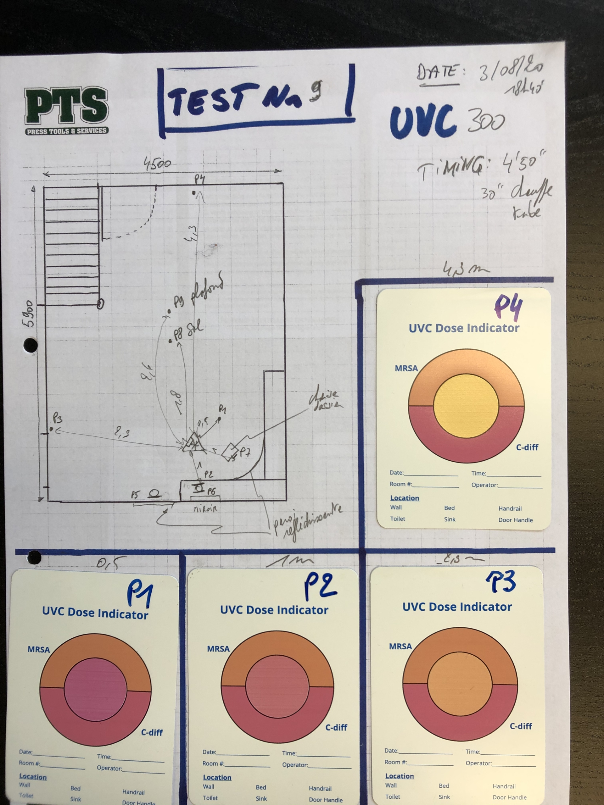 Tests stérilisation UVC