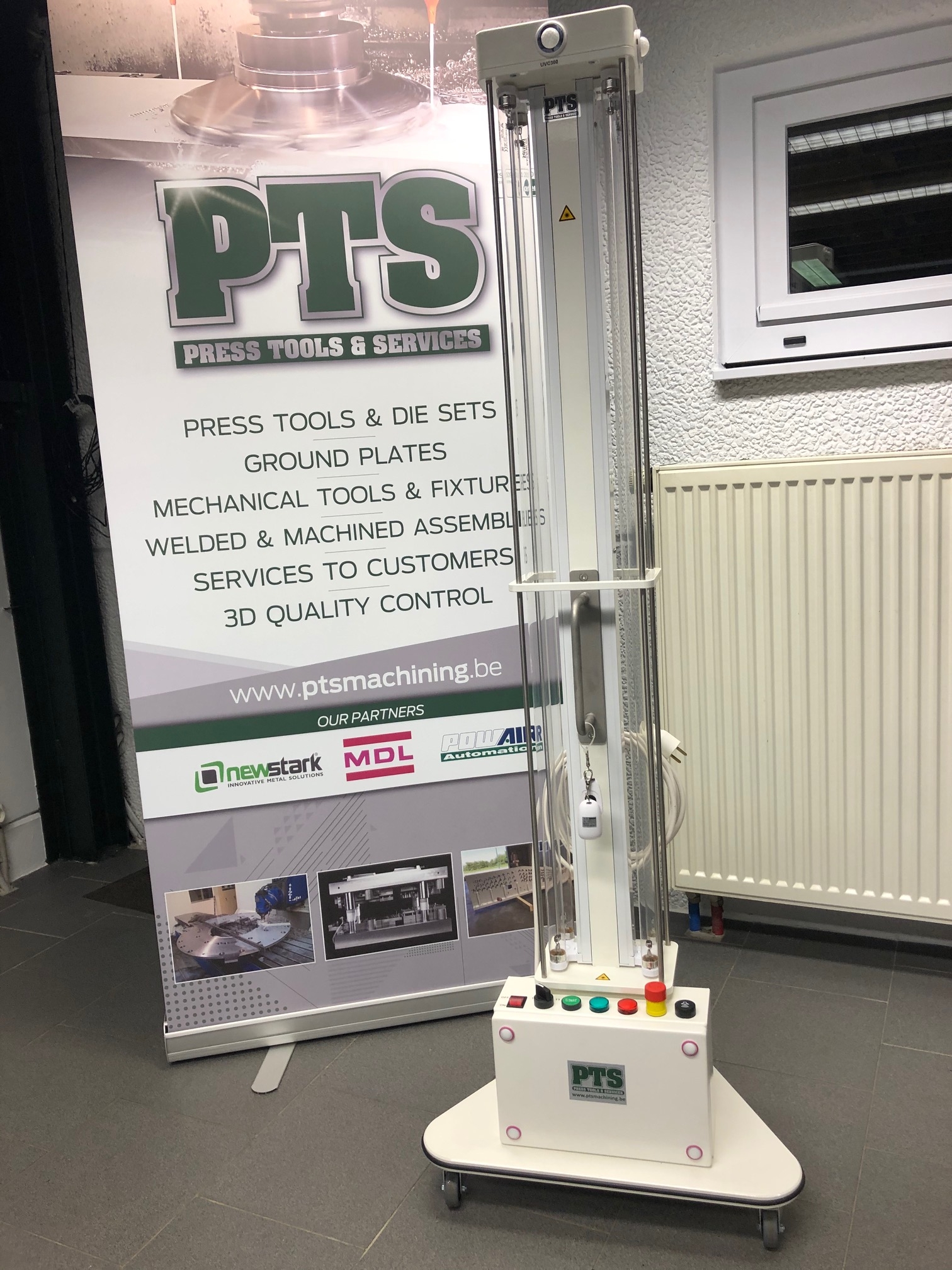 Stérilisation UVC avec luminaire mobile UVC de PTS