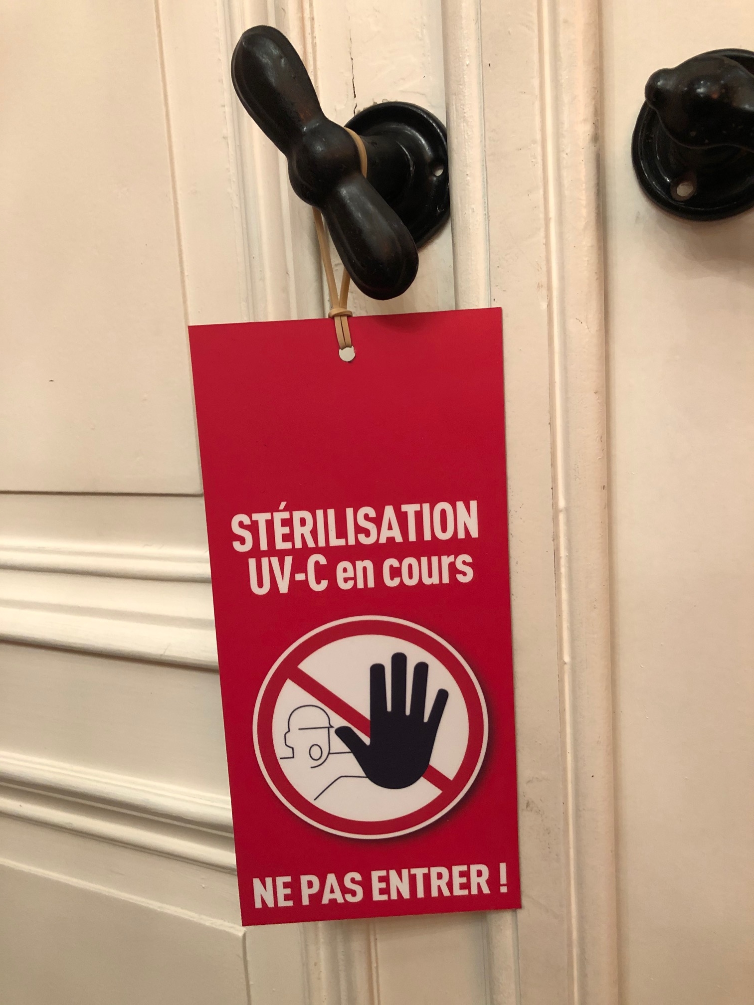 Stérilisation UVC en cours